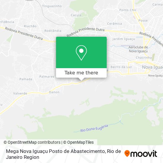 Mega Nova Iguaçu Posto de Abastecimento map