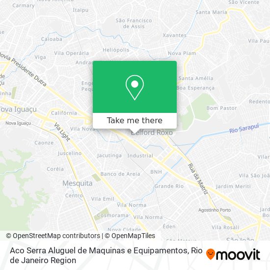 Aco Serra Aluguel de Maquinas e Equipamentos map
