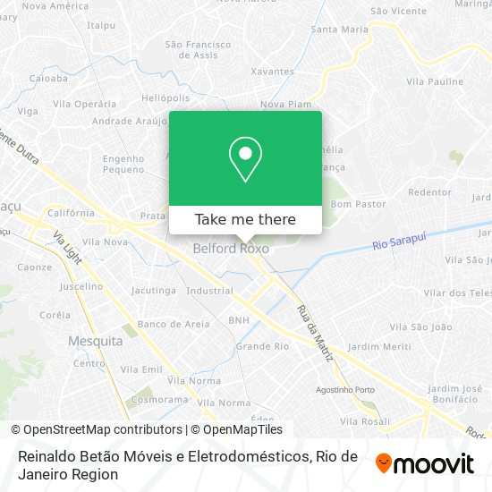 Mapa Reinaldo Betão Móveis e Eletrodomésticos