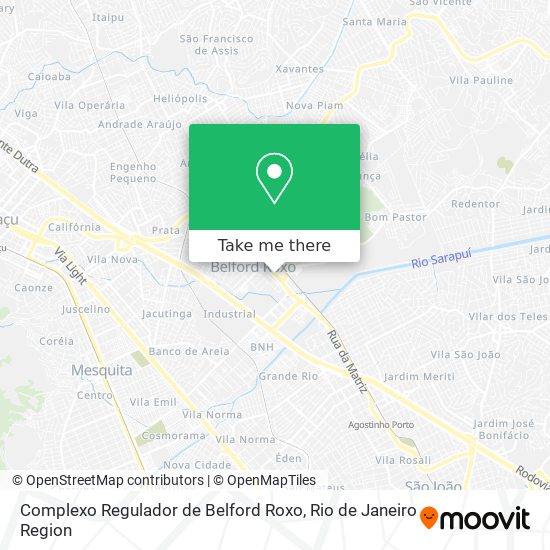 Mapa Complexo Regulador de Belford Roxo