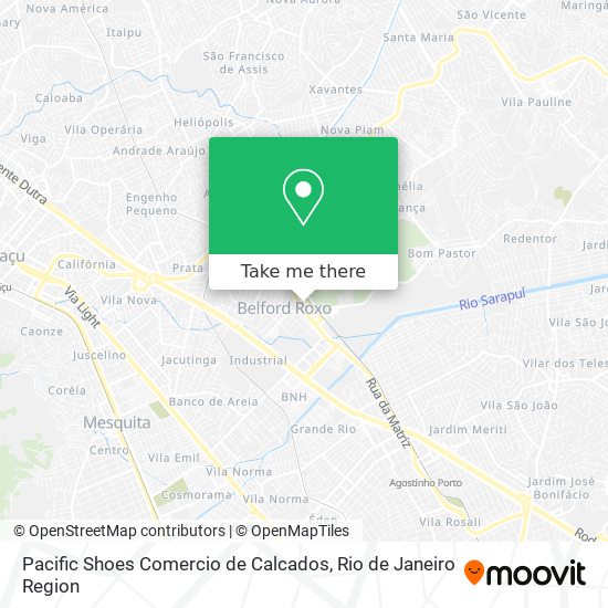 Mapa Pacific Shoes Comercio de Calcados