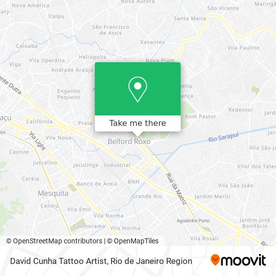 David Cunha Tattoo Artist map