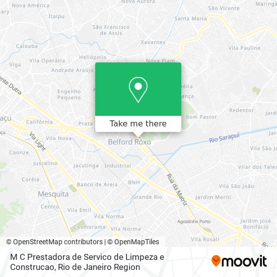 M C Prestadora de Servico de Limpeza e Construcao map