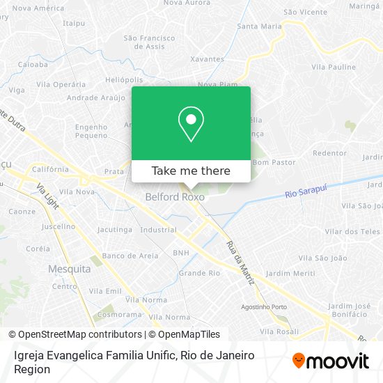 Mapa Igreja Evangelica Familia Unific