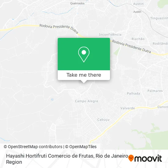 Hayashi Hortifruti Comercio de Frutas map
