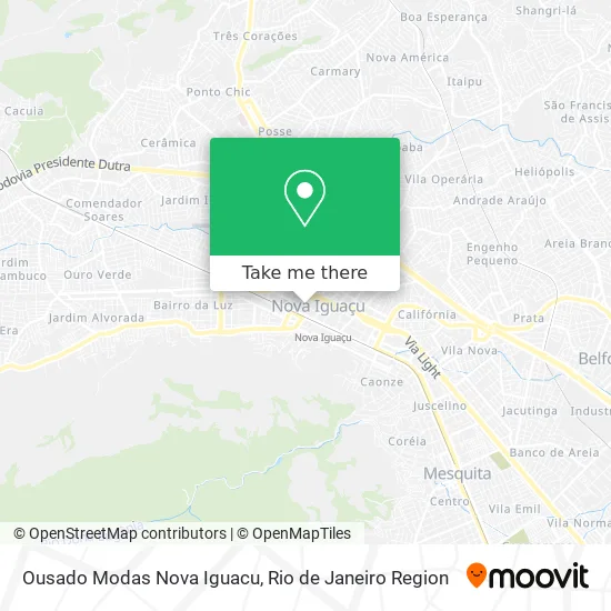 Ousado Modas Nova Iguacu map
