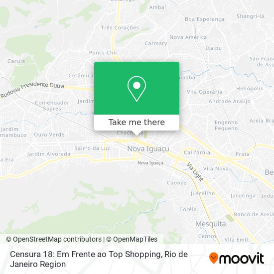 Mapa Censura 18: Em Frente ao Top Shopping