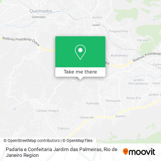 Padaria e Confeitaria Jardim das Palmeiras map