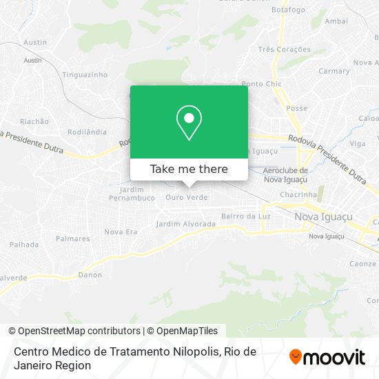 Mapa Centro Medico de Tratamento Nilopolis