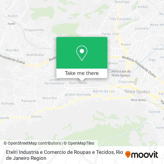 Mapa Etelri Industria e Comercio de Roupas e Tecidos