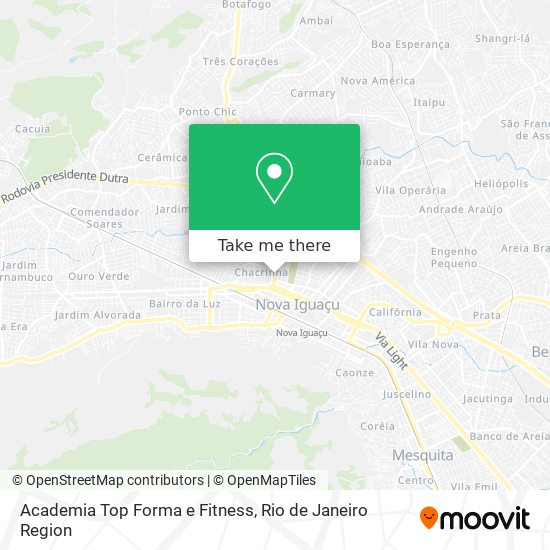 Mapa Academia Top Forma e Fitness