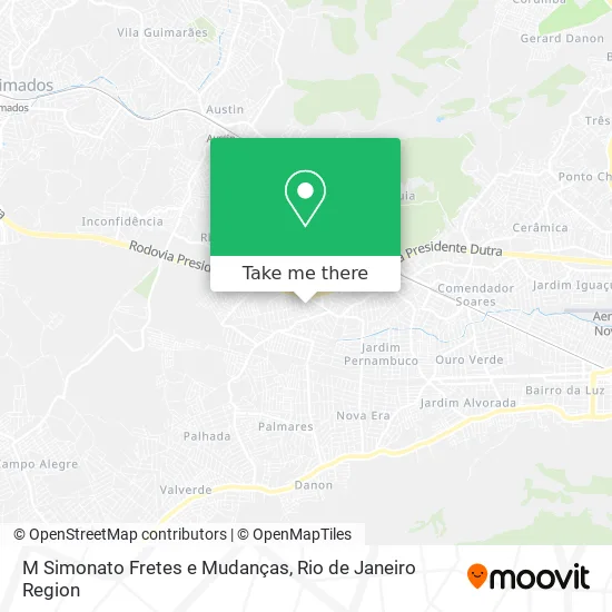 M Simonato Fretes e Mudanças map