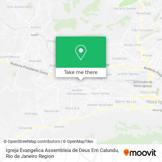 Igreja Evangelica Assembleia de Deus Em Calundu map