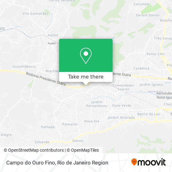 Campo do Ouro Fino map