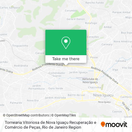 Tornearia Vitoriosa de Nova Iguaçu Recuperação e Comércio de Peças map