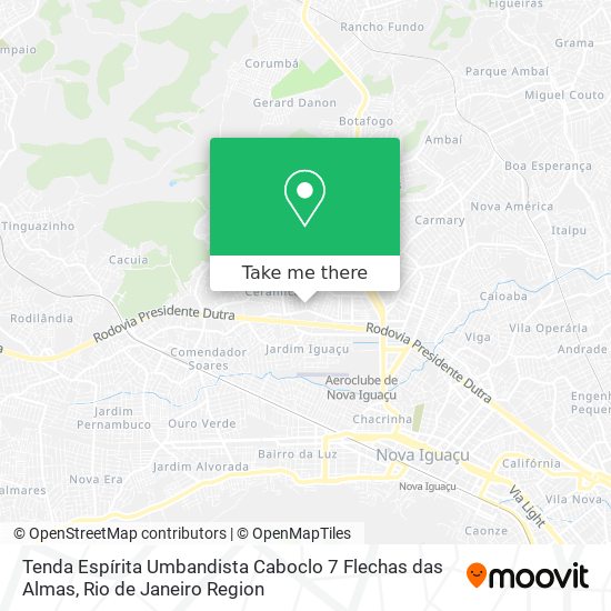 Tenda Espírita Umbandista Caboclo 7 Flechas das Almas map