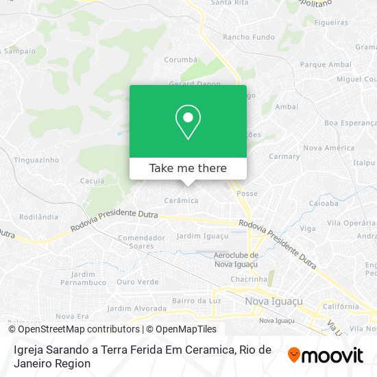 Igreja Sarando a Terra Ferida Em Ceramica map