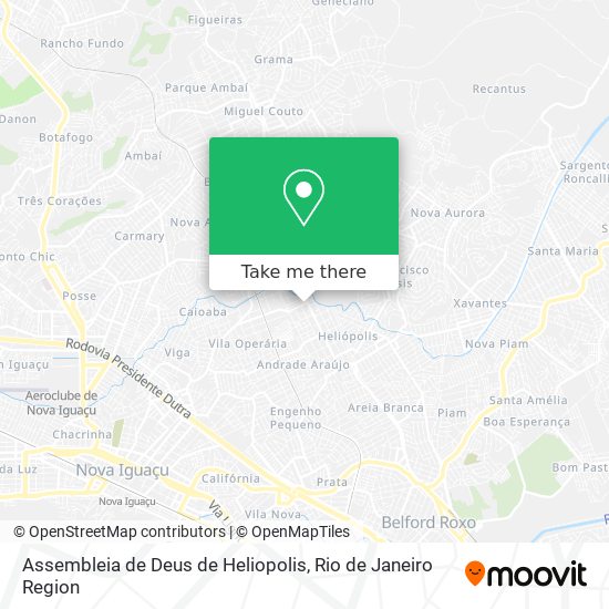 Assembleia de Deus de Heliopolis map