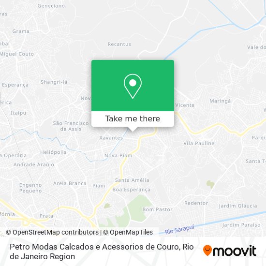 Petro Modas Calcados e Acessorios de Couro map
