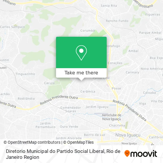 Diretorio Municipal do Partido Social Liberal map