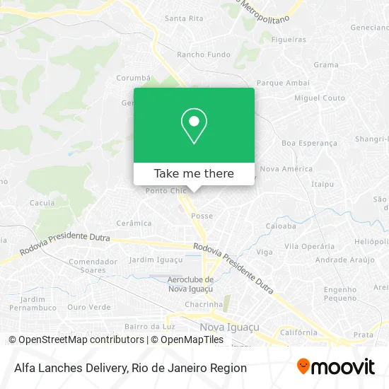 Alfa Lanches Delivery map