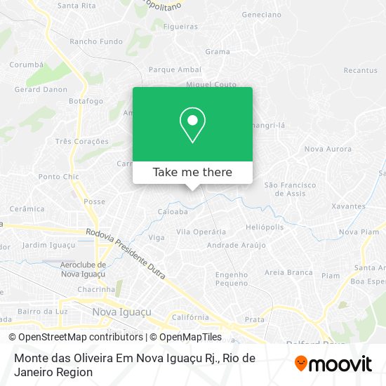 Mapa Monte das Oliveira Em Nova Iguaçu Rj.