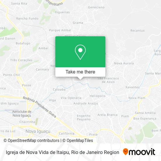 Igreja de Nova Vida de Itaipu map