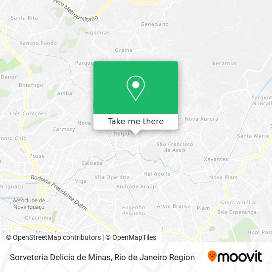 Sorveteria Delicia de Minas map