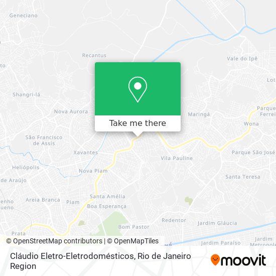 Cláudio Eletro-Eletrodomésticos map