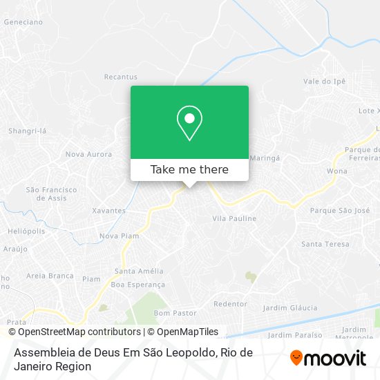 Mapa Assembleia de Deus Em São Leopoldo