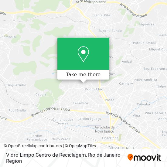 Vidro Limpo Centro de Reciclagem map