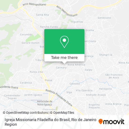 Mapa Igreja Missionaria Filadelfia do Brasil