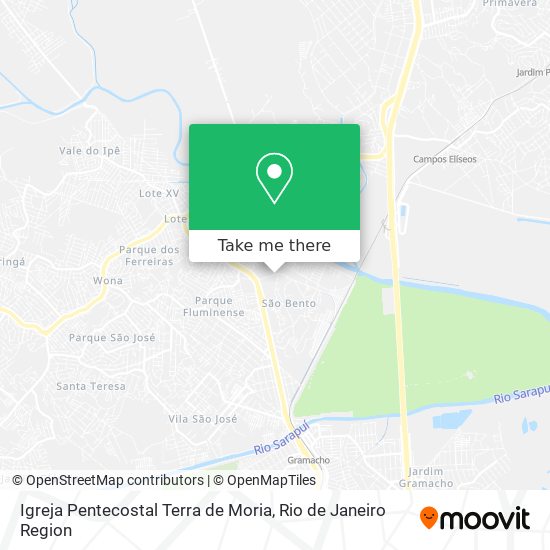 Mapa Igreja Pentecostal Terra de Moria