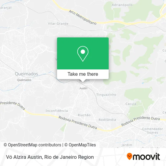 Vó Alzira Austin map