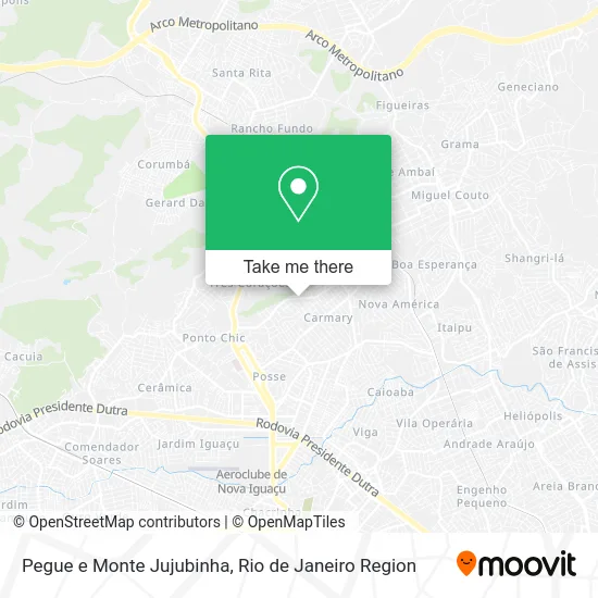 Pegue e Monte Jujubinha map