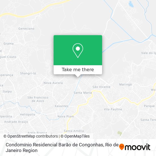 Mapa Condomínio Residencial Barão de Congonhas