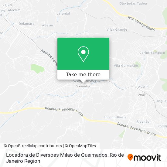 Locadora de Diversoes Milao de Queimados map