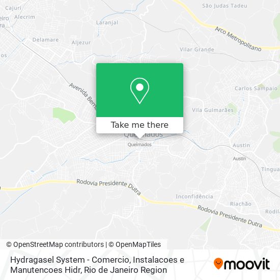 Hydragasel System - Comercio, Instalacoes e Manutencoes Hidr map