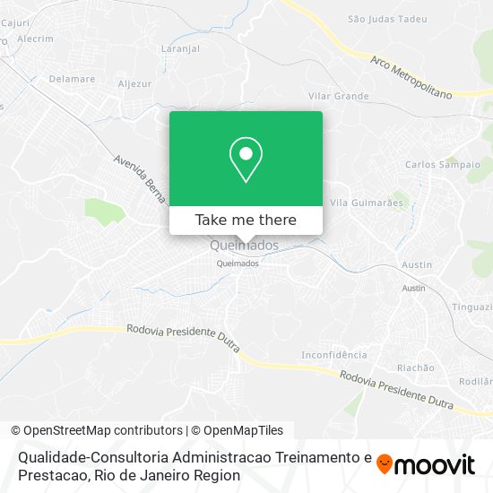 Qualidade-Consultoria Administracao Treinamento e Prestacao map