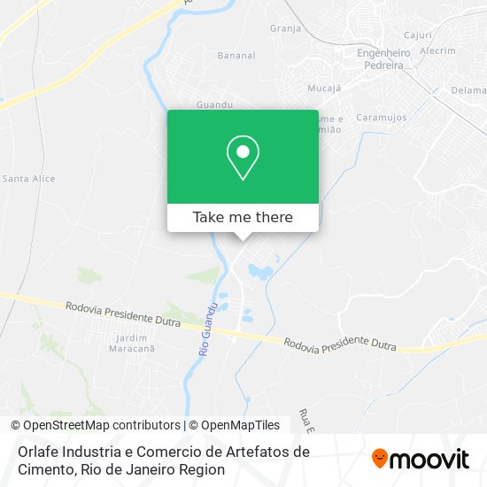 Mapa Orlafe Industria e Comercio de Artefatos de Cimento