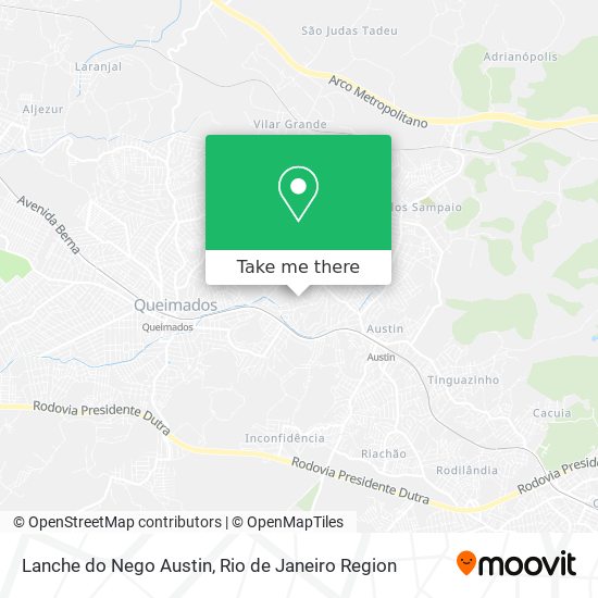 Mapa Lanche do Nego Austin