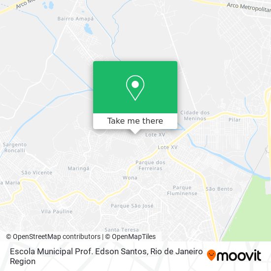 Mapa Escola Municipal Prof. Edson Santos