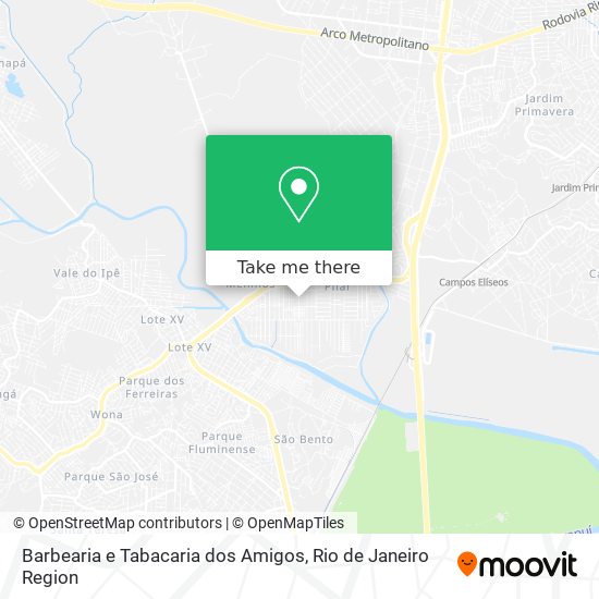 Mapa Barbearia e Tabacaria dos Amigos