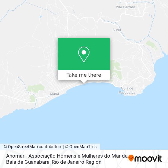 Mapa Ahomar - Associação Homens e Mulheres do Mar da Baía de Guanabara