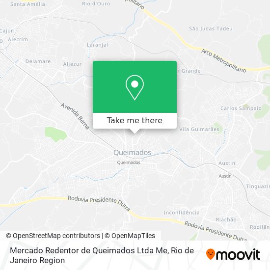 Mapa Mercado Redentor de Queimados Ltda Me