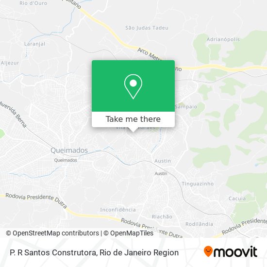 P. R Santos Construtora map
