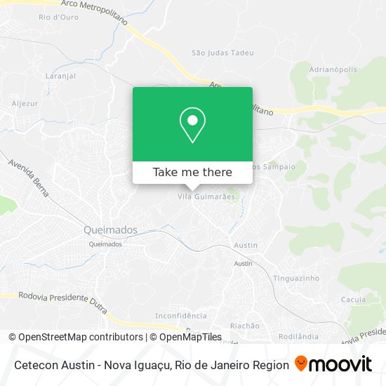 Cetecon Austin - Nova Iguaçu map