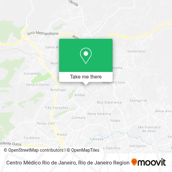 Centro Médico Rio de Janeiro map