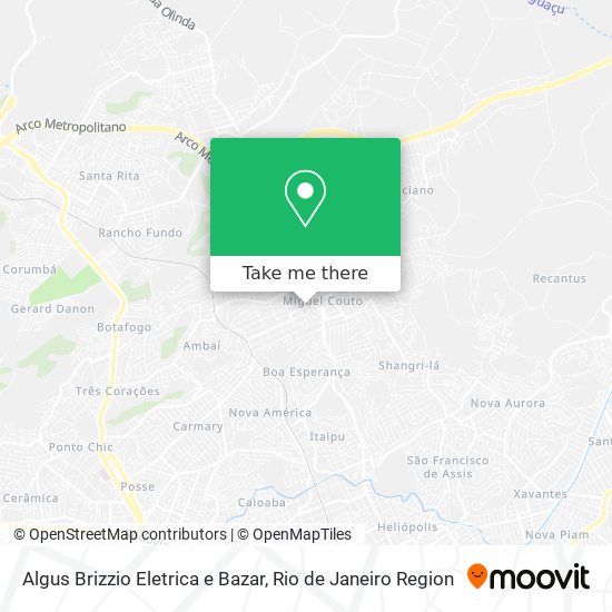 Mapa Algus Brizzio Eletrica e Bazar