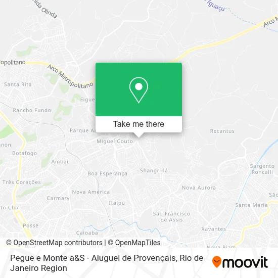Pegue e Monte a&S - Aluguel de Provençais map